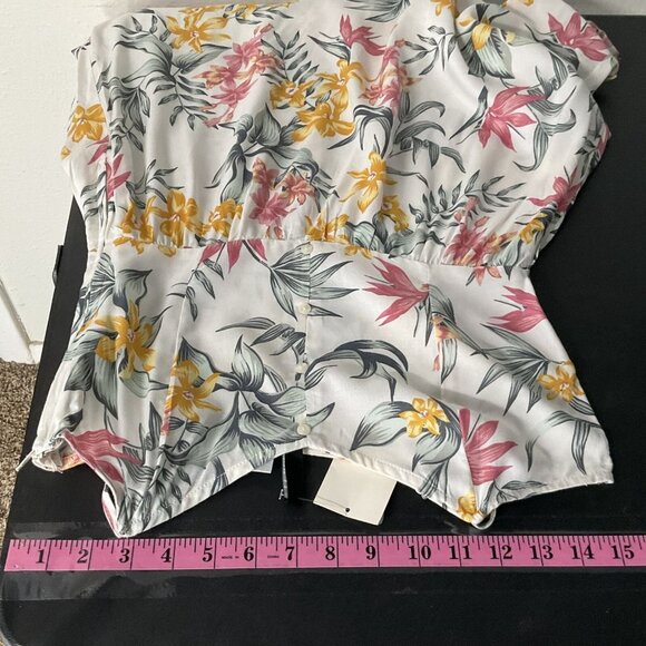 Divided Dress Womens Sz 2 Sundress Floral Zip Feminine Summer Travel Beach‎ - Picture 9 of 13